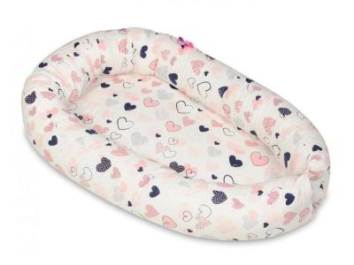 Cocon gigoteuse coeurs roses et bleu marine 42301