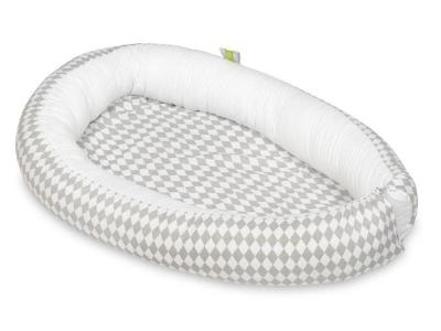 Cocon gigoteuse Losanges gris et blancs  blanc