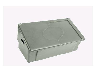 Coffre de jardin 100L pour stockage et RANGEMENT-Gris-45cm - Gris
