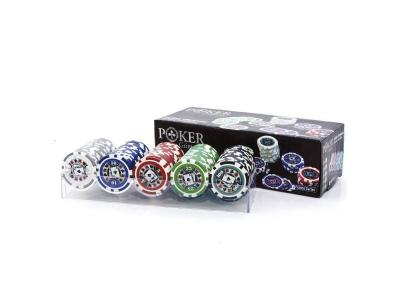 Coffret cristal 100 jetons Poker - en plastique ABS 11,5g