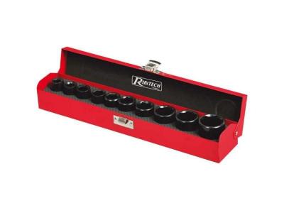 Lot de 10&nbsp;douilles en bo&icirc;te m&eacute;tal