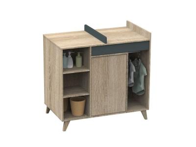 Commode &Agrave; Langer &Eacute;volutive Nova Gris Volcan - Sauthon Meubles