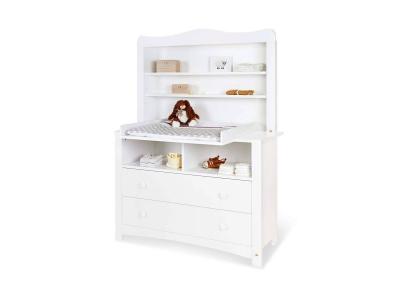 Table &agrave; langer pour b&eacute;b&eacute;s extra-large avec &eacute;tag&egrave;re blanc Florentina Pinolino