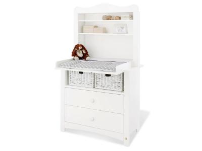 Table &agrave; langer pour b&eacute;b&eacute;s avec &eacute;tag&egrave;re blanc Florentina Pinolino