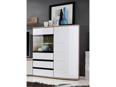 Buffet design 2 portes ""ontario"" 184cm blanc