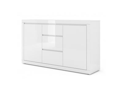 Commode Bella Blanc 2 Portes 3 tiroirs 89x150x40cm