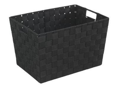 WENKO Panier&nbsp;salle&nbsp;de&nbsp;bain&nbsp;Adria, rangement salle de bain&nbsp;M, Polypropyl&egrave;ne, 35x25.5x22 cm,&nbsp;noir