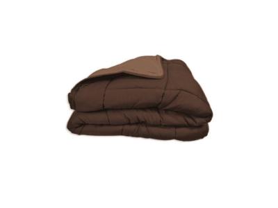 CALGARY Couette chaude Microfibre 400g/m&sup2; Choco & Moka 200x200cm