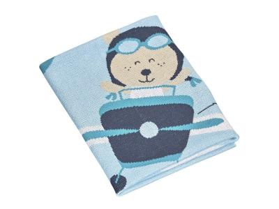 Couverture maille b&eacute;b&eacute; Lazare - Sauthon Baby Deco