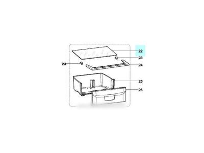 Couvre bac a legumes 499x392x4 angle 45&deg; pour r&eacute;frig&eacute;rateur - 7641148