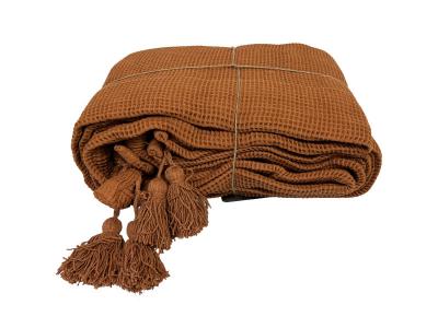 Couvre Lit Vivace en Nid d'abeille - Terre cuite 220 x 240 cm