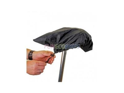 Couvre selle velo protection pluie avec sacoche sur rail