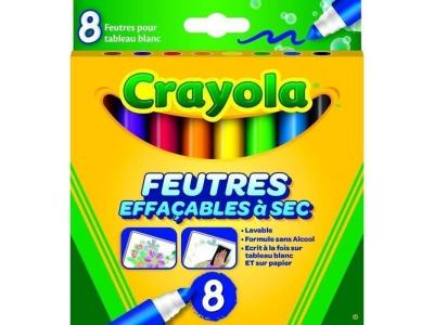 Crayola - 8 Feutres effa&ccedil;ables &agrave; sec - bo&icirc;te fran&ccedil;aise -