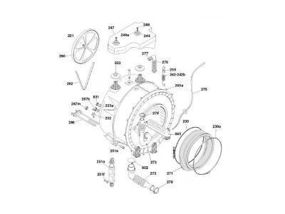 Cuve complete avec tambour pour lave linge candy - 49029792