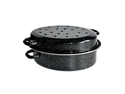Daubi&egrave;re ovale kitchen roc 38 cm en acier &eacute;maill&eacute;