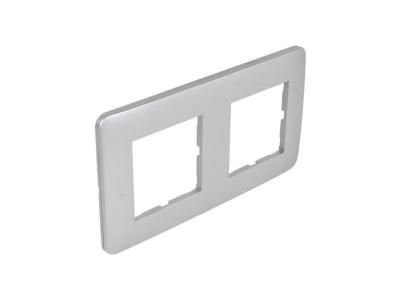 Casual plaque 2 postes horizontale ou verticale alu - Silver