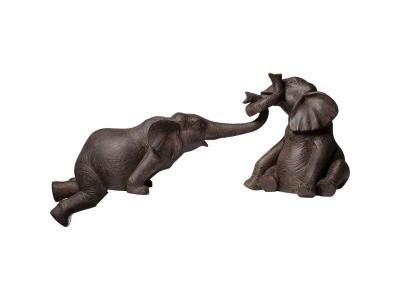 Kare Lot de 2 Figurines d&eacute;coratives &Eacute;l&eacute;phants de Cirque