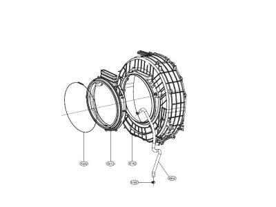 Demi Cuve Avant Rep K140 Pour Lave Linge Lg - Mck57515113