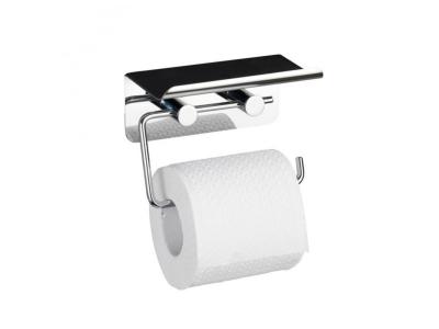 D&eacute;rouleur papier wc avec support pour smartphone - chrome - wenko