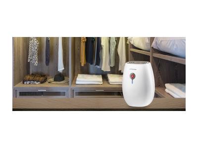 D&eacute;shumidificateur compact de 0,5L &agrave; effet Peltier avec Fonction purification de l'air blanc