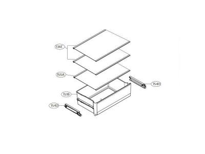 Dessus De Bac A Legumes Rep 155a Pour Refrigerateur Lg - Aht73754304