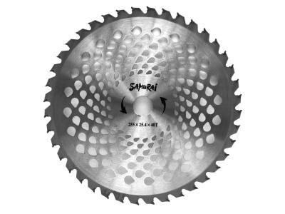 Disque pour d&eacute;broussailleuse 40 dents &Oslash; 250mm Samourai Al&eacute;sage 25,4mm