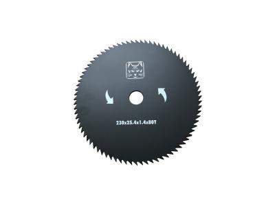 Disque pour d&eacute;broussailleuse 80 dents &Oslash; 230 mm GREEN CAT Al&eacute;sage &Oslash;25.4mm Acier Carbone