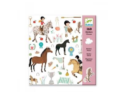 Stickers 4-8y 160pcs les chevaux djeco