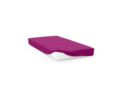 Soleil d'ocre UNI Drap Housse, Coton, Violet, 60 x 120 cm