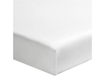 Terre de Nuit Drap housse blanc bonnet 30 cm 100% coton 80x190