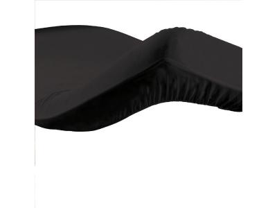 Drap housse 2 personnes 140 x 190 cm uni 57 fils lina Charbon