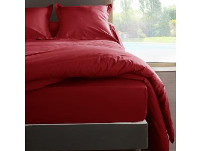 Drap housse en percale de coton 80 fils 180 x 200 x 30 cm