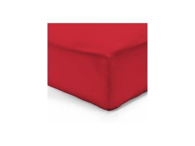 Vision - Drap housse Rouge - 200x200cm - 100% coton