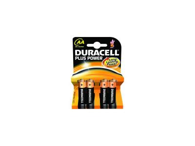 Pack de 4 piles Alcaline Duracell Plus Power type AA 1,5V (R06)