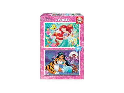Educa Borras 2x48 Ariel+jasmin Multicolore 9-12 Years