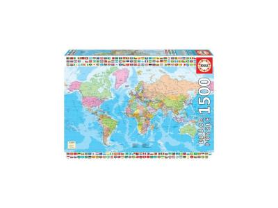 EDUCA - Puzzle - 1500 CARTE POLITIQUE 