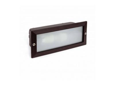 Encastrable de jardin noir liso 1 ampoule FAR_71491