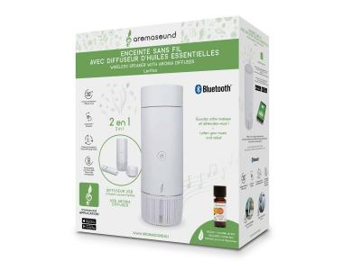 Enceinte sans fil avec diffuseur usb lantao aromasound blanc