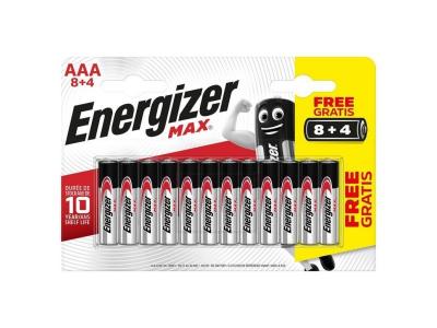 Energizer Puissance alcaline Longue dur&eacute;e 12 Piles AAA.