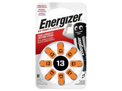 Energizer Piles Auditives, Taille 13, EZ Turn & Lock, Lot de 8