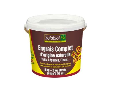 Engrais universel complet UABS Solabiol 7kg (5 + 2kg offerts)