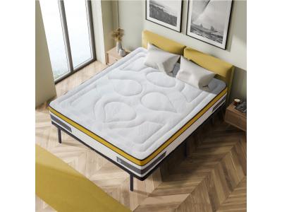 Ensemble Matelas &agrave; Ressorts ensach&eacute;s et sommier m&eacute;tal 180x200