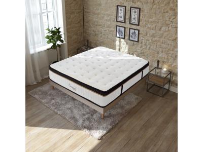 Ensemble matelas &agrave; M&eacute;moire de forme et sommier bois 90x200
