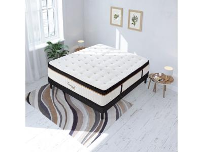 Ensemble matelas &agrave; M&eacute;moire de forme et sommier noir 90x190