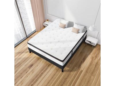 Ensemble matelas &agrave; M&eacute;moire de forme et sommier noir 90x200