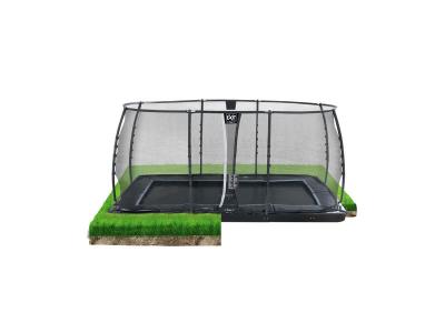 EXIT Trampoline enterr&eacute; enfant Dynamic filet noir 275x458 cm