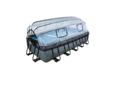Piscine 5.4x2.5x1m premium stone grise + boitier