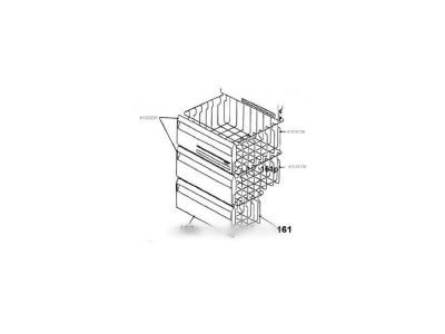 Fa&ccedil;ade de tiroir 470X187mm (41022228) R&eacute;frig&eacute;rateur, cong&eacute;lateur Candy