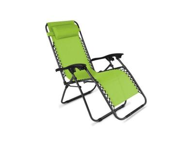Oviala - Fauteuil de jardin pliant relax vert - Bleu