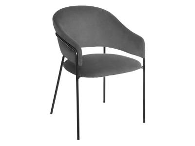 Fauteuil velours gris Siron Atmosphera - Gris